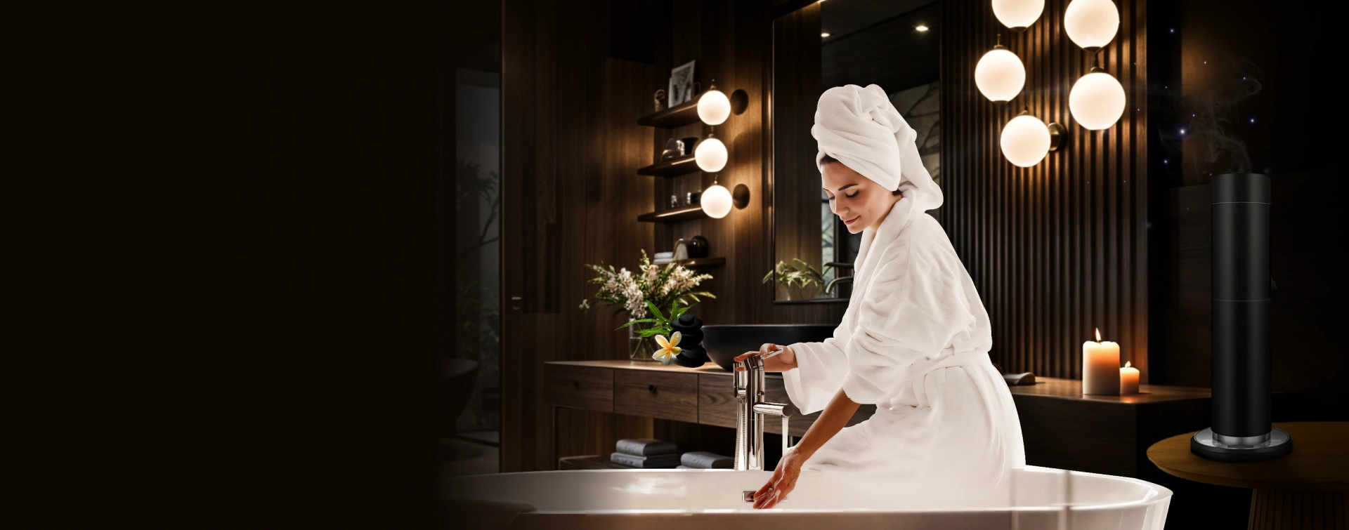 Smart aroma diffusers that create a refreshing and calming environment.