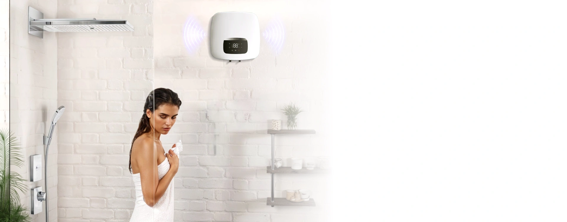 An energy-efficient smart geyser with app and voice control.