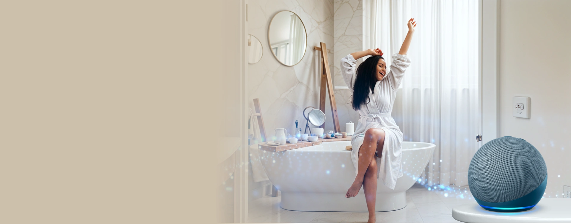 Multi-room smart music technology for an immersive listening experience.