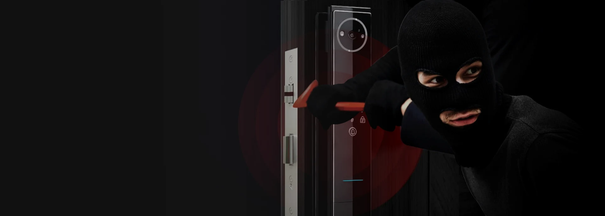 Burglar-proof smart lock designed to resist forced entry and enhance home protection with an electronic door lock system.