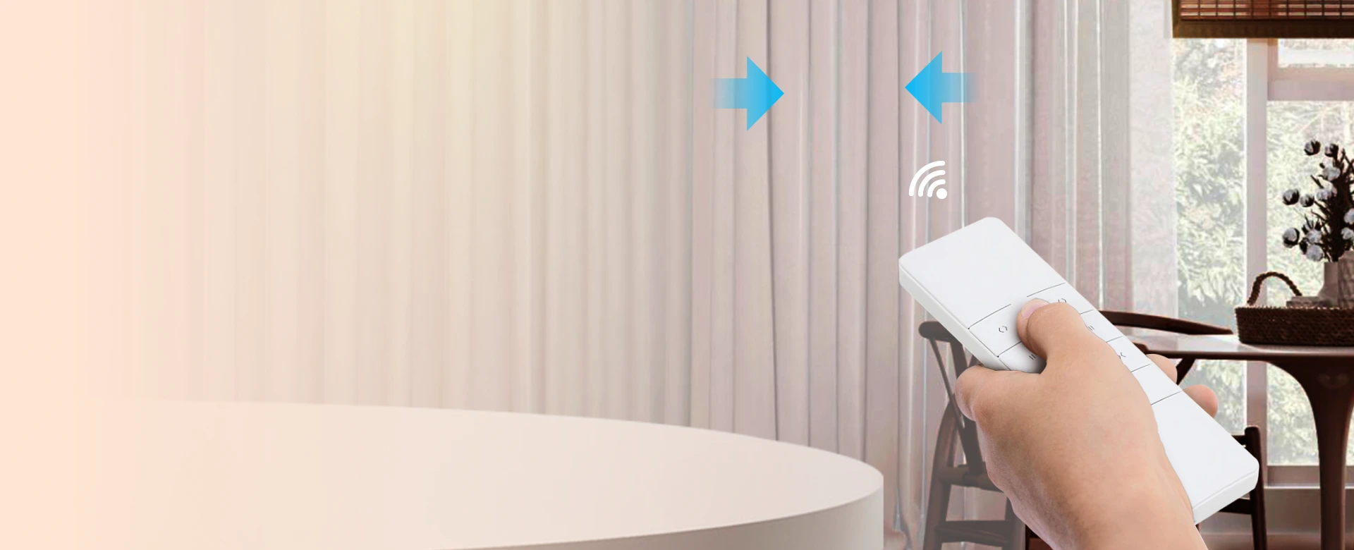 Remotely controlled smart curtains for seamless home automation.