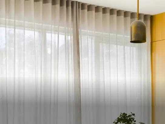 Sheer smart curtains for light filtering and elegance.