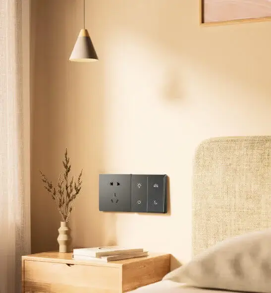 Automate your bedroom for comfort and ease with smart switch technology.